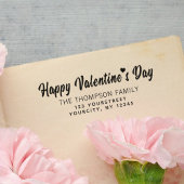 Lovely Happy Valentines Day Script-Rücksendeadress Permastempel