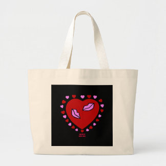Lovely Heart Kisses Jumbo Tasche