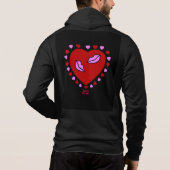 Lovely Heart Kisses Men's Full Zip Hoodie (Rückseite)
