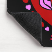 Lovely Heart Kisses Mouse Pad Mousepad (Ecke)