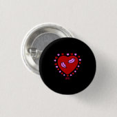 Lovely Heart Kisses Round Button (Vorne & Hinten)