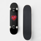 Lovely Heart Kisses Skateboard (Vorderseite)