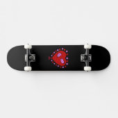 Lovely Heart Kisses Skateboard (Horizontal)