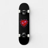 Lovely Heart Kisses Skateboard (Vorderseite)