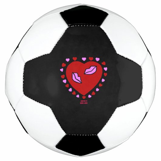 Lovely Heart Kisses Soccer Ball (Vorderseite)
