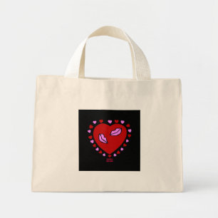 Lovely Heart Kisses Tiny Tasche