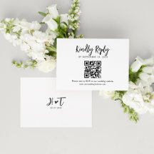 Lovely Heart Monogram Script Wedding QR Code UAwg