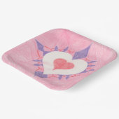 Lovely Heart Pappteller (Gewinkelt)