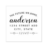 Lovely Hearts Future Mr. Wedding Rücksendeadresse Permastempel (Design)
