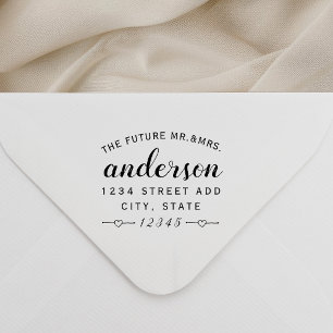 Lovely Hearts Future Mr. Wedding Rücksendeadresse Permastempel