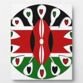 Lovely Hearts Kenya: Flag Art Motif Fotoplatte (Vorderseite)