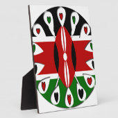 Lovely Hearts Kenya: Flag Art Motif Fotoplatte (Seite)
