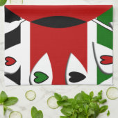 Lovely Hearts Kenya: Flag Art Motif Handtuch (Gefaltet)
