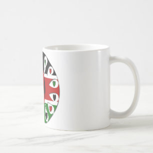 Lovely Hearts Kenya: Flag Art Motif Kaffeetasse