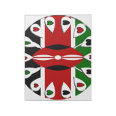 Lovely Hearts Kenya: Flag Art Motif Notizblock (Rotiert)