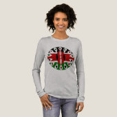 Lovely Hearts Kenya: Flag Art Motif Tri-Blend Shirt (Volle Vorderseite)