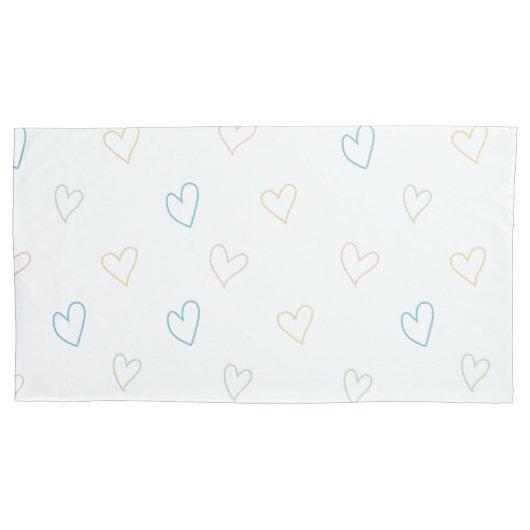 Lovely hearts pattern - Shower Curtain - Large Kissenbezug (Vorderseite-Links)