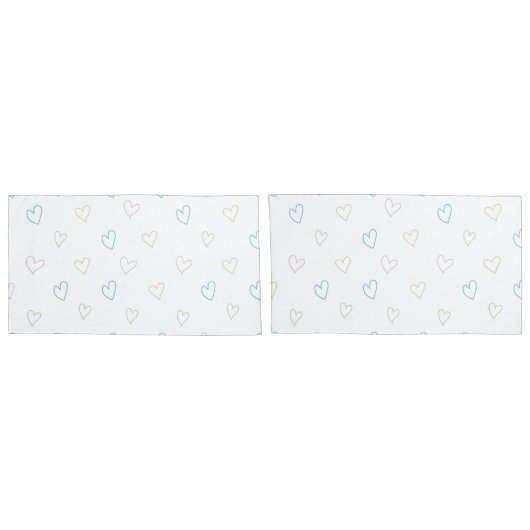 Lovely hearts pattern - Shower Curtain - Large Kissenbezug (Rückseite-Set)