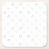 Lovely hearts pattern - Shower Curtain - Large Rechteckiger Pappuntersetzer (Vorderseite)