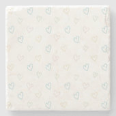 Lovely hearts pattern - Shower Curtain - Large Steinuntersetzer (Vorderseite)