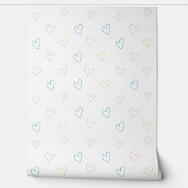 Lovely hearts pattern - Shower Curtain - Large Tapete