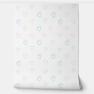 Lovely hearts pattern - Shower Curtain - Large Tapete