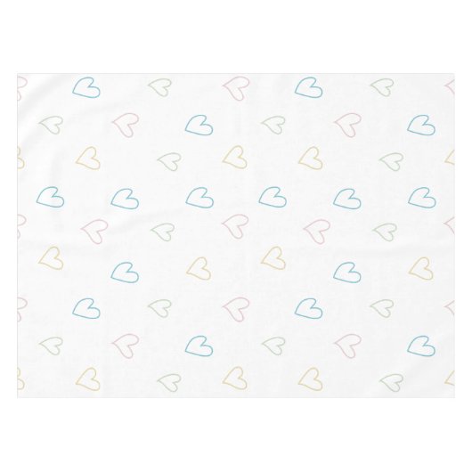 Lovely hearts pattern - Shower Curtain - Large Tischdecke (Vorderseite (Horizontal))