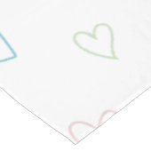Lovely hearts pattern - Shower Curtain - Large Tischdecke (Schrägansicht)