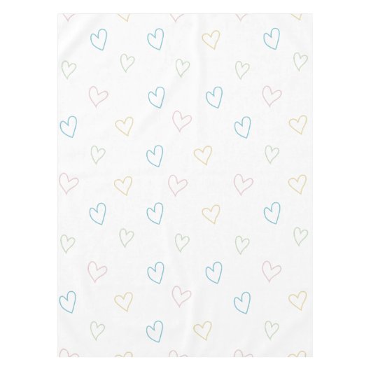 Lovely hearts pattern - Shower Curtain - Large Tischdecke (Vorderseite)