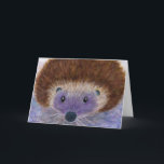 Lovely Hedgehog watercolour greetings art card Feiertagskarte<br><div class="desc">I have created this card of a cute hedgehog using my watercolour artwork.  It can be personalised and used for a number of occasions.  Please take a look at my matching items in my 'hedgehogs' category.</div>