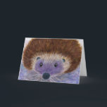 Lovely Hedgehog watercolour greetings art card Feiertagskarte<br><div class="desc">I have created this card of a cute hedgehog using my watercolour artwork.  It can be personalised and used for a number of occasions.  Please take a look at my matching items in my 'hedgehogs' category.</div>
