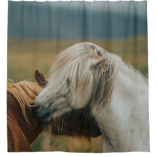 LOVELY HORSE COUPLE DUSCHVORHANG (Vorderseite)