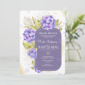 Lovely Hydrangea Einladung (Stehend Vorderseite)