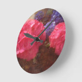 Lovely Hydrangea Runde Wanduhr (Winkel)