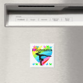 LOVELY I LIEBE GYMNASTICS DESIGN MAGNET (In Situ (Geschirrspüler))
