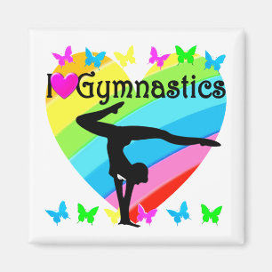 LOVELY I LIEBE GYMNASTICS DESIGN MAGNET