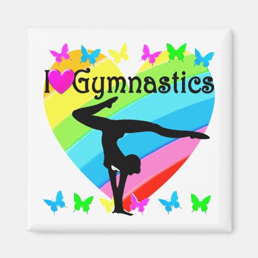 LOVELY I LIEBE GYMNASTICS DESIGN MAGNET (Vorne)