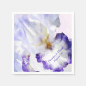 Lovely Iris Custom Paper Napkins Serviette (Vorderseite)