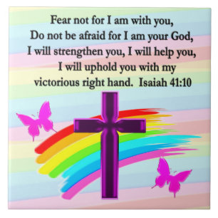 LOVELY ISAIAH 41:10 BIBLE VERSE DESIGN FLIESE