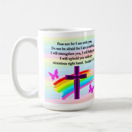 LOVELY ISAIAH 41:10 BIBLE VERSE DESIGN KAFFEETASSE