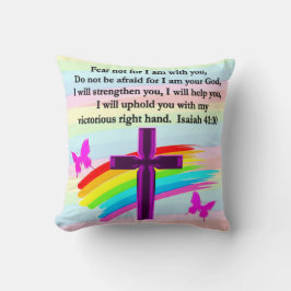 LOVELY ISAIAH 41:10 BIBLE VERSE DESIGN KISSEN