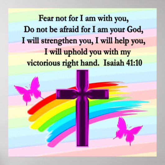 LOVELY ISAIAH 41:10 BIBLE VERSE DESIGN POSTER (Vorne)