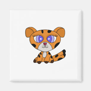 Lovely Jaguatirica Ocelot Animal Magnet