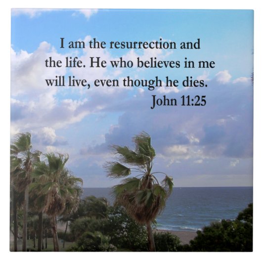 LOVELY JOHN 11:25 FOTO DESIGN FLIESE (Vorderseite)
