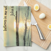 LOVELY JOHN 6:35 SUNRISE FOTO DESIGN HANDTUCH (Viertel Falte)