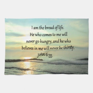 LOVELY JOHN 6:35 SUNRISE FOTO DESIGN HANDTUCH