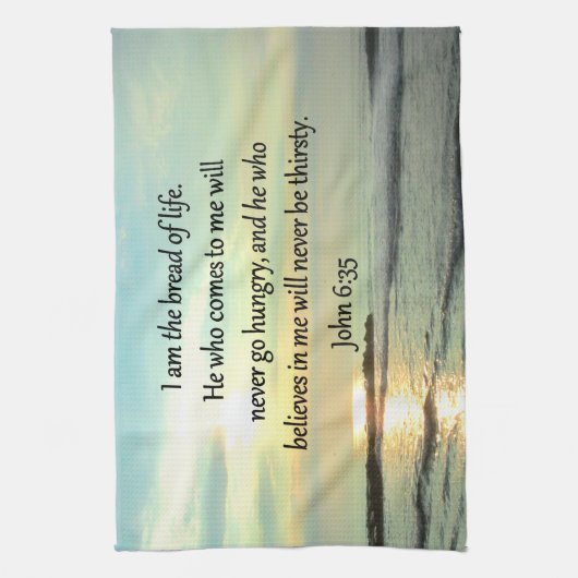 LOVELY JOHN 6:35 SUNRISE FOTO DESIGN HANDTUCH (Vertikal)
