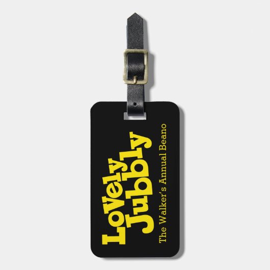 Lovely Jubbly Named Mütze-ID-Gepäckanhänger Gepäckanhänger (Vorderseite vertikal)