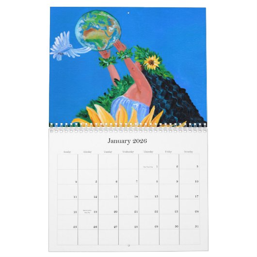 Lovely Kauai Muses Hawaiian Calendar Kalender (Jan 2026)