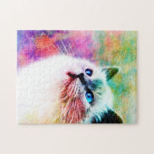 Lovely Kitty Colorful Cat Lover Puzzle (Horizontal)